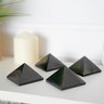 Shungite Pyramids Set (5cm, Polished+Raw)